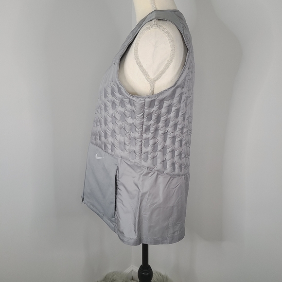 NWT Nike Woman's Therma Fit ADV Downfill Running Vest Grey Size Medium - Picture 5 of 16